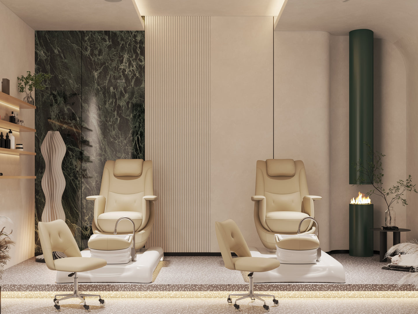 BENORAVO Fashion Modern Plumbed Pedicure Spa Chair