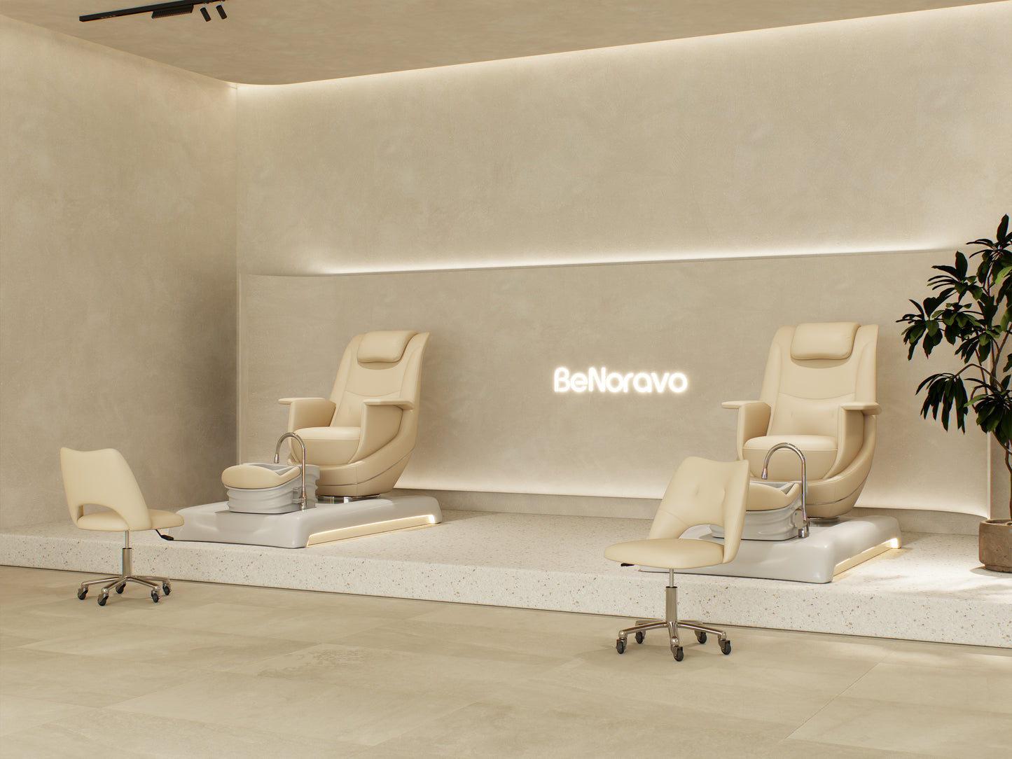 BENORAVO Fashion Modern Plumbed Pedicure Spa Chair