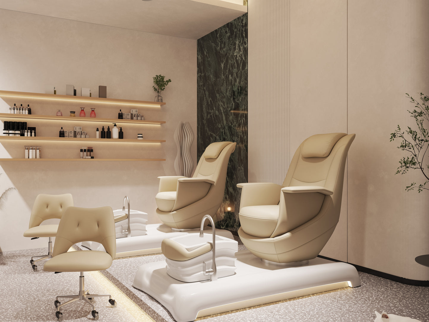 BENORAVO Fashion Modern Plumbed Pedicure Spa Chair