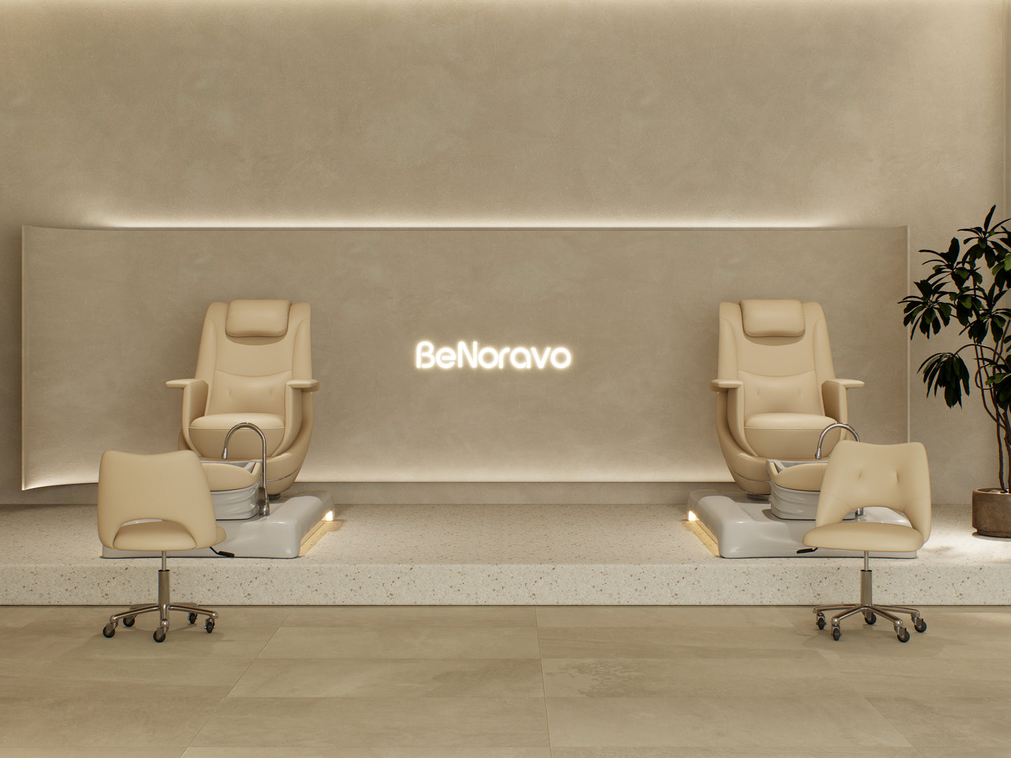 BENORAVO Fashion Modern Plumbed Pedicure Spa Chair