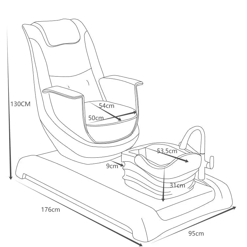 BeNoravo Luxurious Modern Pedicure Spa Chair BeNoravo